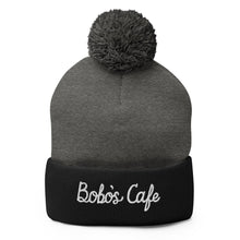 Load image into Gallery viewer, Script Text (White) Pom-Pom Beanie