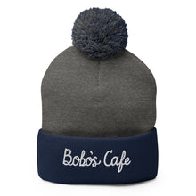 Load image into Gallery viewer, Script Text (White) Pom-Pom Beanie