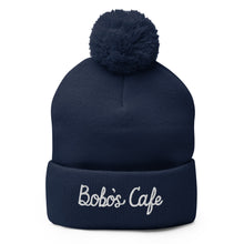 Load image into Gallery viewer, Script Text (White) Pom-Pom Beanie
