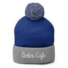 Load image into Gallery viewer, Script Text (White) Pom-Pom Beanie