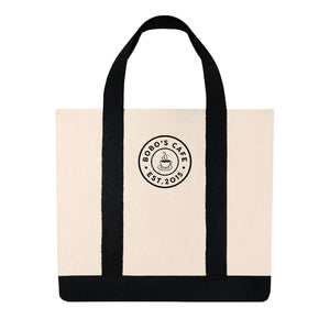 Embroidered Logo Shopping Tote Bag