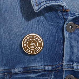 Logo Pin (White on Brown)