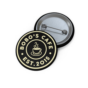 Logo Pin (Beige on Black)
