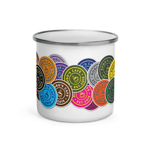 Sticker Stack Enamel Mug