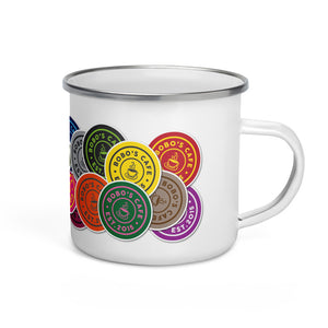 Sticker Stack Enamel Mug