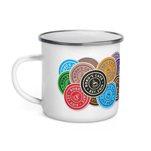 Sticker Stack Enamel Mug