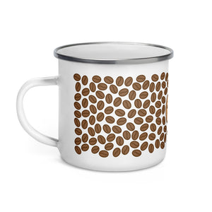 Coffee Bean Enamel Mug